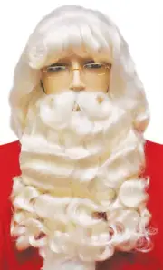 Santa Set Supreme Wig & Wide Beard With Mustache Christmas Laceys Wigs 007EX