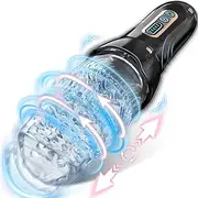 Automatic Male Masturbator Sex Toys, Male Sex Toy with 5 Thrusting & Rotating & 10 Vibrating Modes, Adult Toys Men Masturbation Machine Electric Pocket Pussy Male Stroker Sex Toys for Men,penis pump-SEY-12H-137