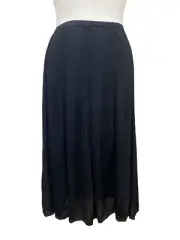 New Jones New York Collection Black Stretch Pull On Midi Skirt 1X $119