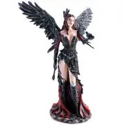 Mystical Worlds Angel Crow Trainer Figurine/Statue Home Decor 29x45cm Black