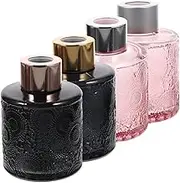 Zerodeko 4Pcs Embossed Bottles Elegant Perfume Holders for Home Fragrance for Essential Oils Decorative Use present Occasion