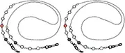 [uxcell] Eye Glasses Holders Around Neck, Black Crystal Beads Eyeglasses Strap Fashion Stylish Beaded Lanyard Glasses Chain for Women Sunglasses Old Lady Glass, 2 Pcs