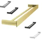 Linkware Gabe Double Towel Rail 600mm - Chrome ,Matt Black , Brushed Gold, Br...