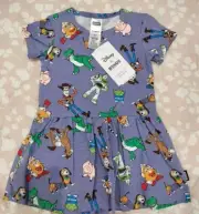 Bonds Toy Story Purple Balletsuit Dress With Snap Clips Size 1 BNWT