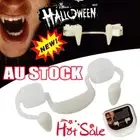 Retractable Vampire Fangs Halloween Cosplay Makeup Zombie Teeth Horrific ToothDX
