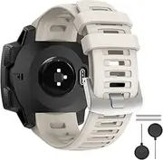 Band for Garmin Instinct 2/Instinct Esports/Solar/Tide/Tactical, Soft Silicone.Watch Strap Replacement Wristband for Women Men
