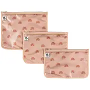 Tiny Twinkle - Mess-Proof Clear Travel Bags - 3 Pack Set - Boho Rainbow