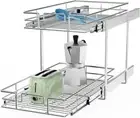 ROOMTEC Individual Pull Out Cabinet Organizer (12½"W x 21½"D), 2 Tier Spice Rack