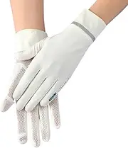 [haozaikeji] Silk Gloves Driving Gloves UV Protection Gloves Sunblock Gloves Summer Gloves Touch screen Full Finger Gloves Non-Slip Cycling Hiking Gloves Cool Sunscreen Mittens Mesh Sun Gloves for Outdoor