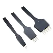 Leather Craft round Hole Black pricking iron chisel Stitching Punch Tool Diy set