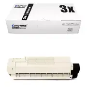 3x Toner for OKI C 5500 5550 5800 5900 Like 43324424 Black