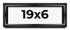 19x6 Shadow Box Frame Black | 1.25 inches Deep Real Wood Contemporary Shadowbox