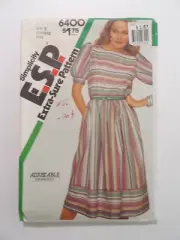 Simplicity 6400 Vintage Sewing Pattern Misses & Misses Petite Dress Size 8 10 12