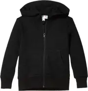 #4K!DS 283043 Essential Zip Front Hoodie Black Size SM (7-8 Little Kid/Big Kid)