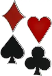[WESIEVYA] Elegant Poker Brooch Pins Set Pcs Lapel Pins for Suit Backpack Bag Shawl for Events