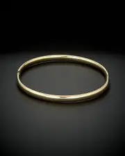 14K Italian Gold Polished Hinged Bangle