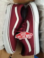 Size men 9.5 women 11 - VANS Old Skool CANVAS CORDOVAN/TRUE WHT
