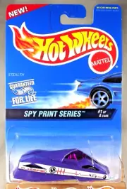 1997 Hot Wheels #553 Spy Print Series 1/4 STEALTH Purple w/Chrome 5Dot Spokes