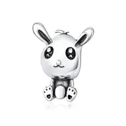 Silver plating Rabbit Animal Charm for Charms Bracelet or Bangle Festival Gifts for Girl Jewelry