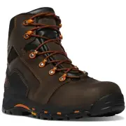 Danner 13879 Men's Vicious 6" Brown/Orange Composite Toe (NMT) Work Boots Shoes