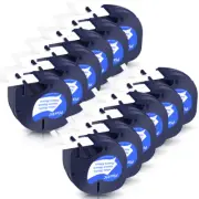 Compatible Dymo Label Maker Refills 91331 S0721660 12mm for LetraTag Refill 12PK