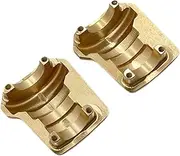 2 Pieces 1/10 Brass Front Rear Bridge Axle Cover Replace Parts DIY Accs for R1001
