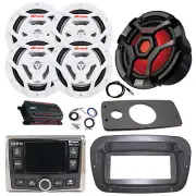 JBL Marine Radio,ANT,Amp,Kit, LED Sub, 4x 6.5" White Speaker,Spa Bezel, Adapter