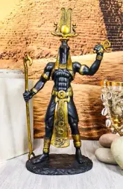 Ebros Egyptian God Ibis Headed Thoth Holding Was& Ankh Patron Of Knowledge