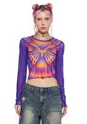 [dELiA*s by Dolls Kill] Whimsical Summer Long Sleeve Top