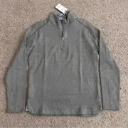 Robert Graham Delage Quarter Zip Pullover Sweater Grey Mens S