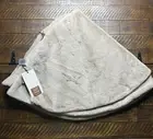 West Elm Faux Fur Tree Skirt 48"D Christmas camel New w tags