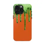 Orange & Green Glitter Slime Ooze Tough Mobile Phone Case