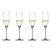 Spiegelau Authentis 4 Piece Crystal Glass Champagne Flute Set