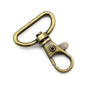 Bronze 25mm Swivel Snap Hook Clip Bag Belt Strap Backpack Buckle Belt Webbing