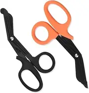 Medical Bandage Scissors, Medical Scissors, EMT and Trauma Scissors, Stainless Steel Bandage Scissors, 15 cm, Bent Stealth Black for Nurses, Medical Students, Emergency Room