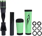 Fishing Rod Handle, Spinning Fish Fly Rods Handles Building Split Grip Replacement Parts with Reel Seat Soft ACS PU Extension Rotatable Holder Tackle for DIY Casting Repair Accessories Kit Green