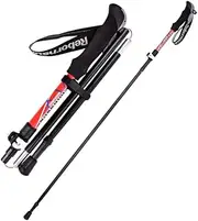 Ultralight Aluminium Trekking Poles, Collapsible Anti-Shock Walking Trekking Poles Five-Fold Walking Stick for Hiking, Camping, Mountaining, Backpacking, Walking, Trekking