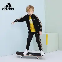 在飛比找露天拍賣優惠-【立減20】adidas阿迪達斯童裝套裝男女童春秋運動服洋氣