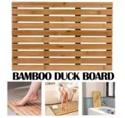Duck Board Bath Mat Bamboo Wooden Shower Rug Timber Bathroom Floor Non Slip AU