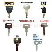 8 KEY PLANT DIGGER TRACTOR KEY SET For JOHN DEERE JCB CAT HITACHI TAKEUCHI LUCAS