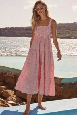 Mister Zimi Dress Savannah Rouch Maxi | Orange | Size 14 AU / 10 US | BNWT