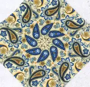 16 9.5" Blackbirds Calling Paisley #1 Stack Whack Quilt Blocks*Kaleidoscope*SEWN