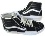 Vans Men's Sk8-Hi Reconstruct Black White Canvas Suede Skate shoes Size 13 NIB