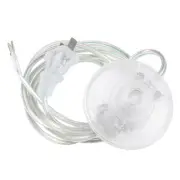 Foot Pedal Switch,Round Light Control ON/Off Footswitch w 3.6M Wire Plug Clear