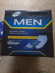 5 Packs of Tena Moderate Absorbency Men's Incontinence Pads - 48 Count Ea Pack