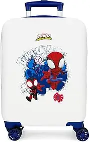 [Disney] Joumma Marvel Team Spidey Cabin Suitcase White 33 x 50 x 20 cm Rigid 2 kg Combination Lock Side ABS 2 kg 33L Hand Luggage, White, One Size, Cabin Suitcase