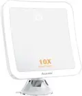 Auxmir Rechargeable Cosmetic Mirror LED Illuminated 10X Magnification, 3 Ligh...
