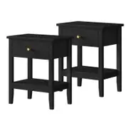ALFORDSON 2x Bedside Tables Hamptons