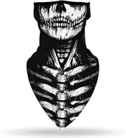 [joo meryer] JooMeryer Face Mask Skull Print Bandana Neck Gaiter Face Scarf Ear Loops Balaclava for Dust Mask Man Woman