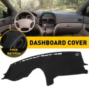 Car Dashboard Cover Anti-UV Mat Pad, Black For Toyota Sienna 2004-2008 2009 2010 (for: Toyota)